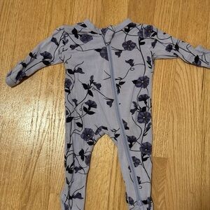 Floral Bamboo Kyte Baby Zippered Footie One Piece - Limited Edition